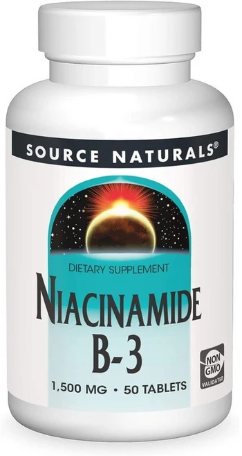 소스내추럴스 나이아신아마이드 B3 1500mg 정제 50개 니아신, 1개, 50정 - 쿠팡