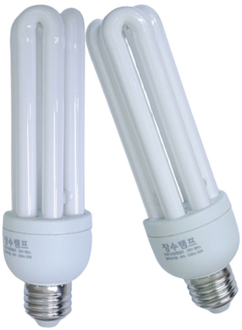 우리조명 장수램프 안정기내장형램프 전구식 형광등 25W 주광색(하얀빛) EL25EX-D, 1개