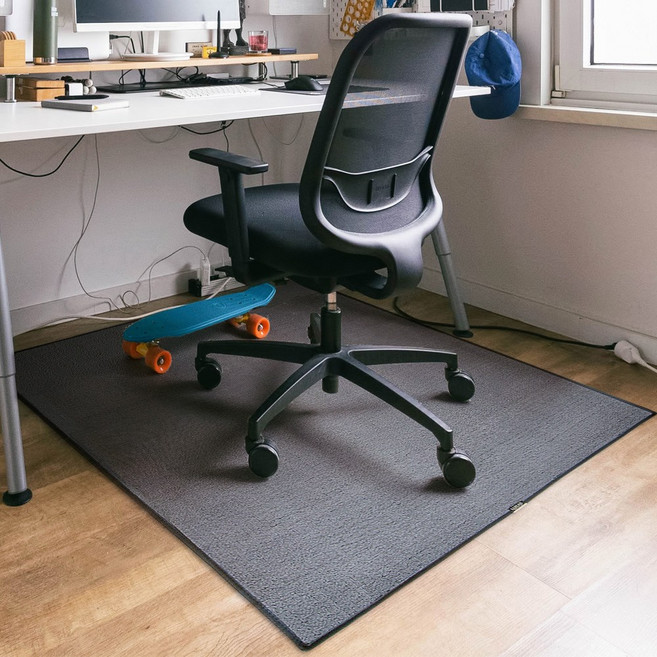 루카스 와이어코일 체어매트 바닥보호 의자매트, 120x90 체어매트 와이어 그레이, 1개