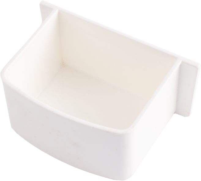 투지알 불투명 사각 모이통 중형 앵무새 용품 급여기 급수기 먹이통 2GR-043, 1개, 화이트