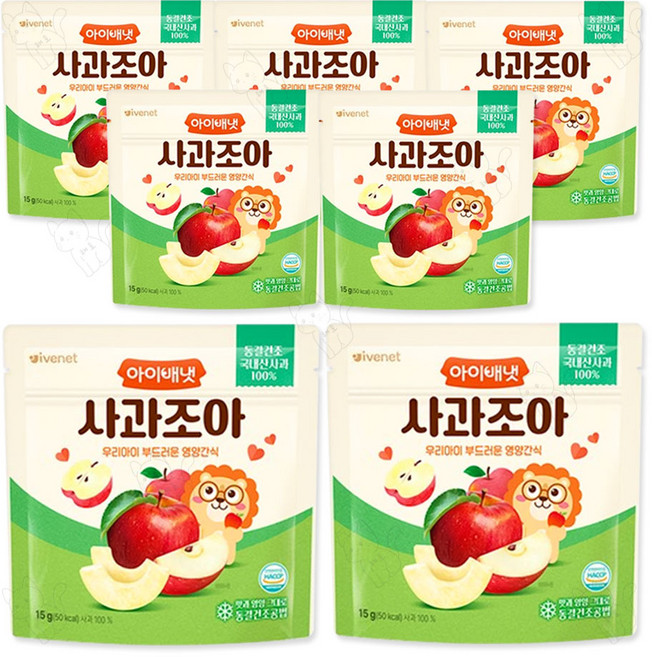 아이배냇 사과조아 동결건조 과일칩, 15g, 7개