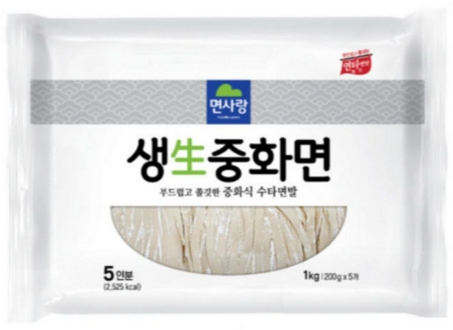 [BS푸드몰]면사랑 생중화면(실온)5인분, 1kg, 5개