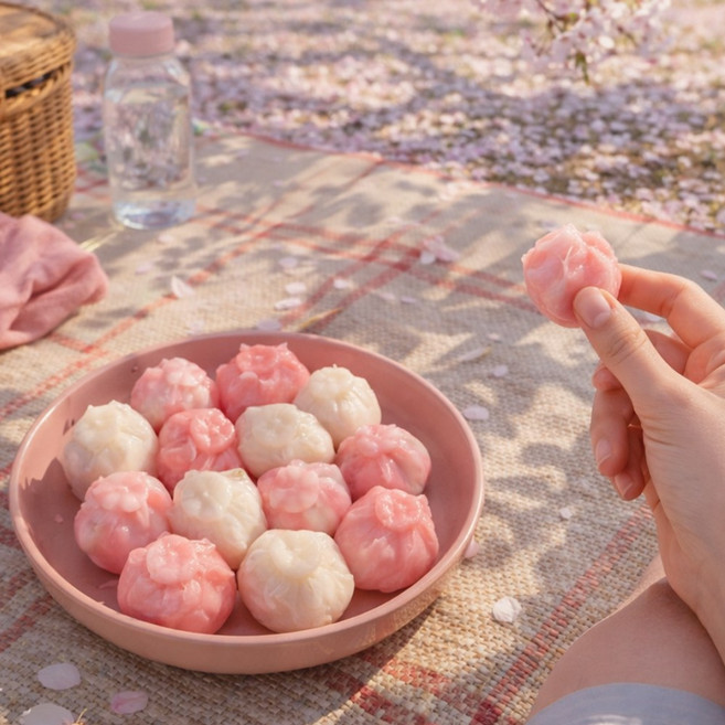 봄날의 첫 디저트 달콤쫀득 수제 벚꽃 앙금떡, 2세트, 300g