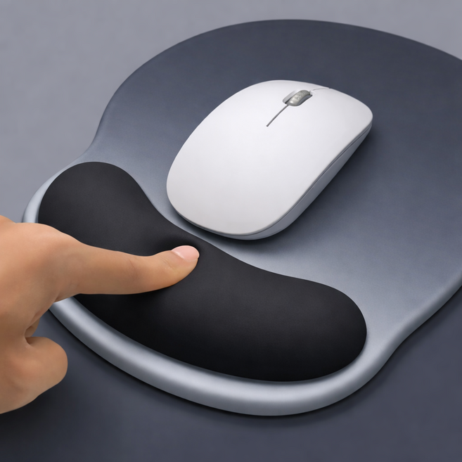 나드리몰 쿠션지지 마우스 패드, 1개, 블루블랙