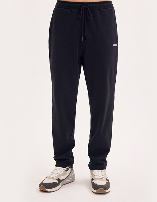 게스언더웨어 자수로고 남성 이지웨어 팬츠 - 블랙