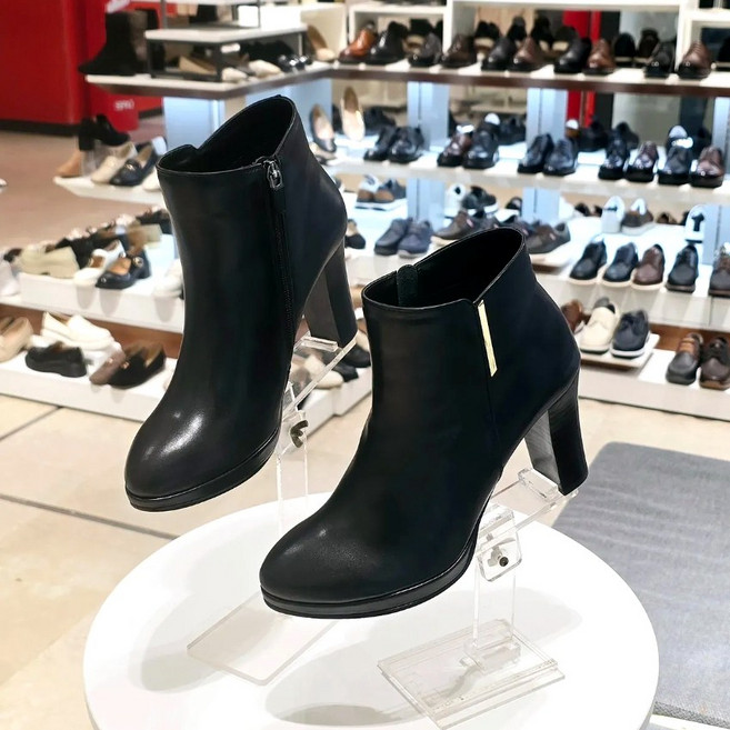 탠디by미셸 여성 가죽 골드링장식 가보시 기모 9cm 앵클부츠 (11P7512B)