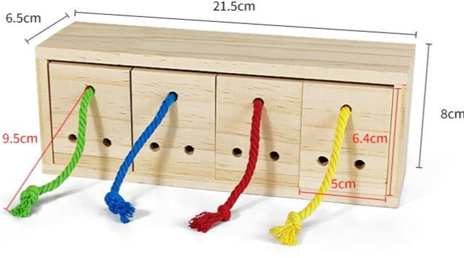 앵무새장난감 훈련 교육 먹이 용품 버드피딩 4칸 1개, 앵무새먹이 장난감