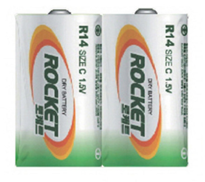 로케트 건전지 R14 SIZE C - 1.5V x 2개 팩, 1개, 2개입