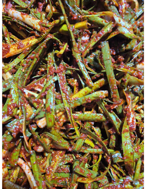 [섬결이네 농가] 직접 키운 황토밭 이맘때만 드실수 있는 [풋마늘김치] 500g 1kg 2kg 3kg 4kg 5kg, 1개