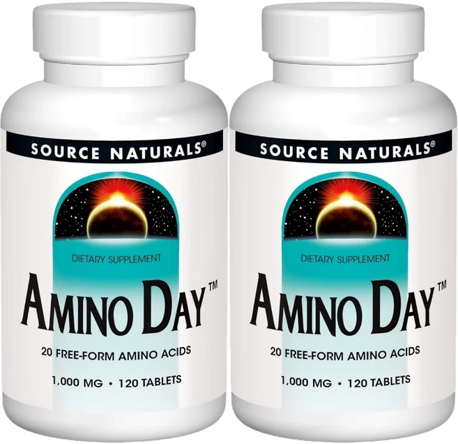 Source Naturals 소스내추럴스 아미노 데이 1000mg 테블릿, 120정, 2개, 120정 - 쿠팡