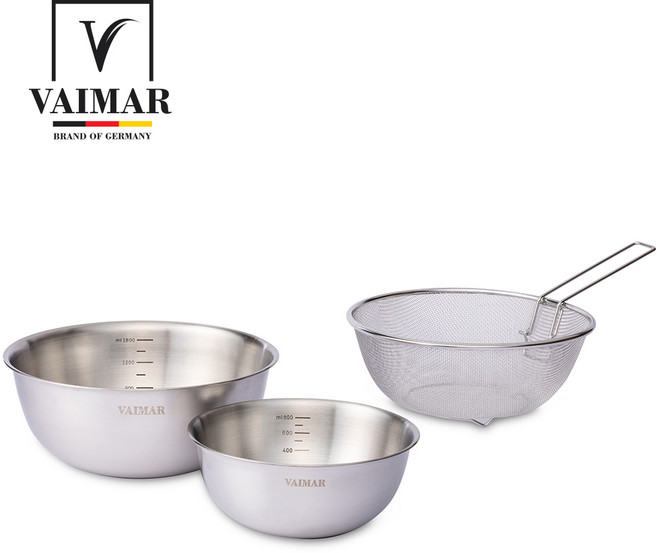 주방 필수 3종! 바이마르 올스텐 야채볼 믹싱볼 채망 3종 가성비 세트, 1개