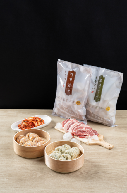 팔당 동동국수 얊은 피 대용량 고기 손만두1kg+ 김치손만두 1kg, 1kg