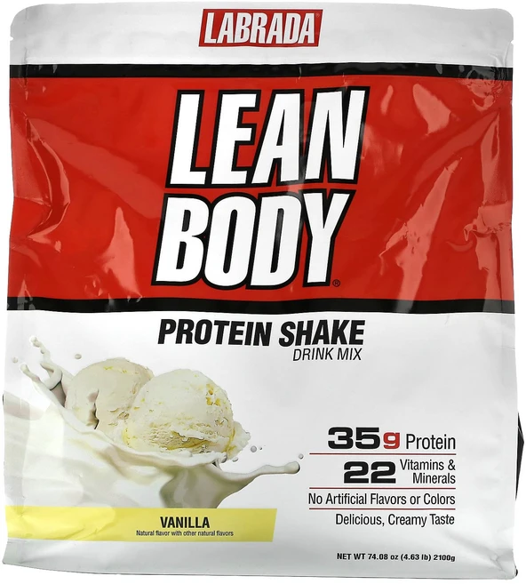 Labrada Nutrition Lean Body 식사 대용 프로틴 셰이크 바닐라 맛 2100g, 1개, 100g - 쿠팡