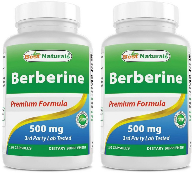 베스트내추럴스 베르베린 Berberine 500mg, 120정, 2개