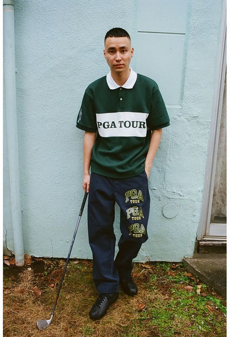 PGA 남성 발란사 컬러블럭 반팔 폴로셔츠 L245TS901P