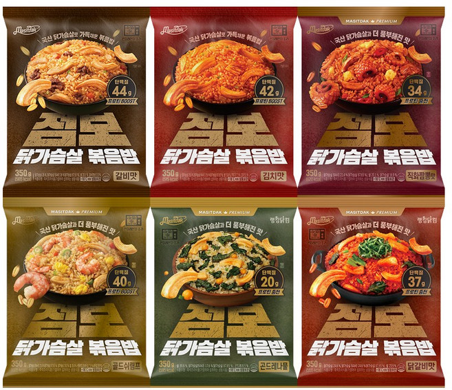 [랭킹닭컴] 맛있닭 점보 닭가슴살 볶음밥 혼합, 350g, 12개