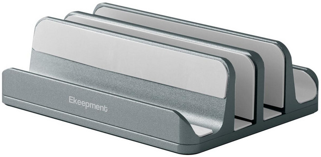 이킵먼트 노트북 맥북 클램쉘 수직 거치대 EKMT-VS2-2, Grey, 1개