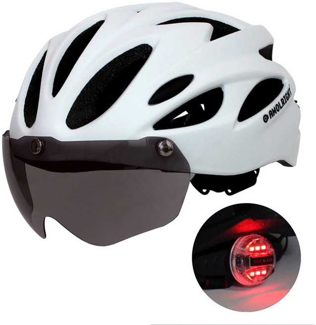 애몰라이트 고글 자전거 헬멧 01 25 후미등 전기 전동킥보드 헬멧 스포츠 헬멧, 화이트(무광), 1개