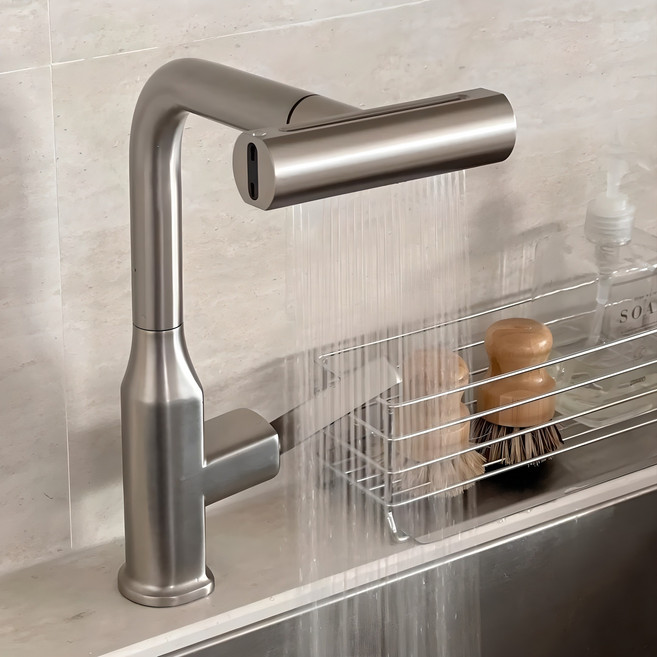 360도 엘리카 와이드 수전 폭포수 수전 거위목수전 폭포수전 주방수전, 1개