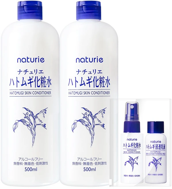 [공식] 나츄리에 하또무기 스킨 컨디셔너 500ml X 2개 + 트레블키트, 1개, 1L - 쿠팡