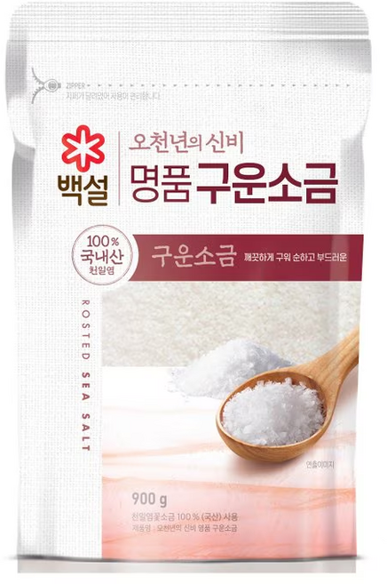 백설 오천년의신비 명품구운소금, 900g, 6개