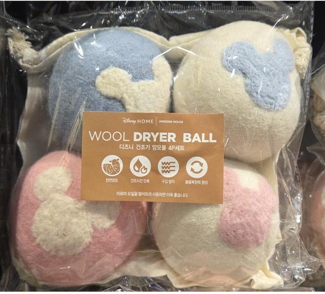 [MH 충장] 디즈니세탁건조기 양모볼 4P세트 TD0225001