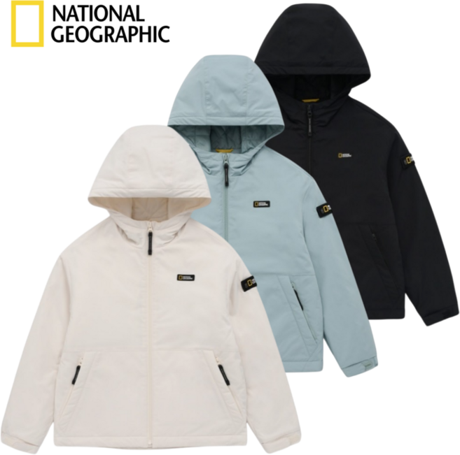 매장발송 내셔널지오그래픽 키즈 간절기 패딩 아웃도어 주니어 후드 점퍼 일상 등하교 나들이 캠핑 등산 소풍 운동회 학원 데일리점퍼