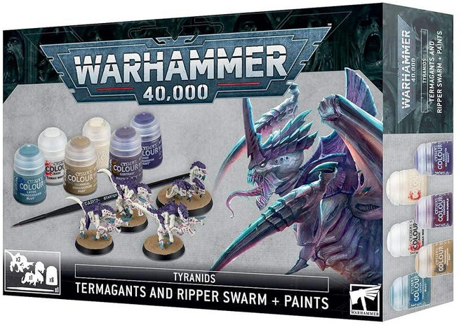 GAMES WORKSHOP Warhammer 40K - 티라니즈 테르마거츠 및 리퍼 스웜 & 페인트 세트 145139 7843036701