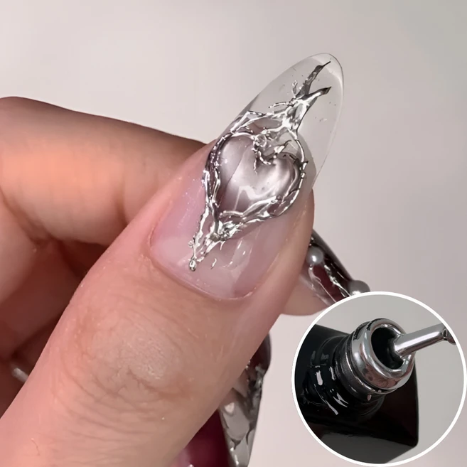 퍼스트스트릿 파라젤 실버 텍스처젤 메탈, 1개, 10ml, 파라젤 실버통탑(3g) - 쿠팡