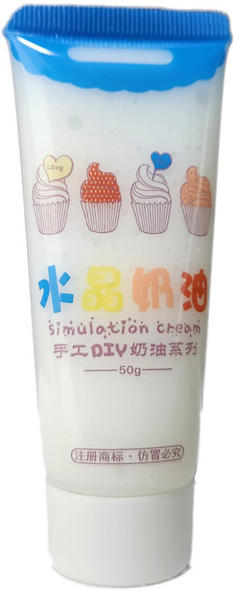 투명글리터 데코덴생크림50g, 글리터화이트, 1개