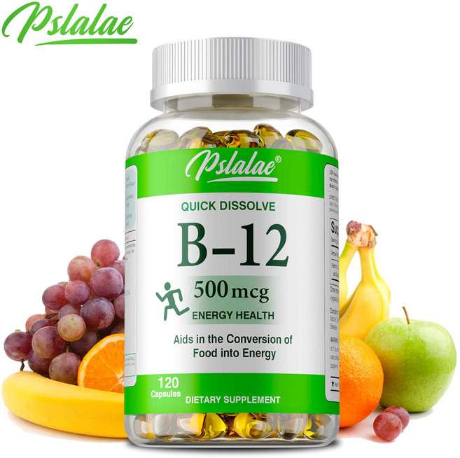 Pslalae B-12 快速溶解 能量健康 膠囊 120顆, 120組