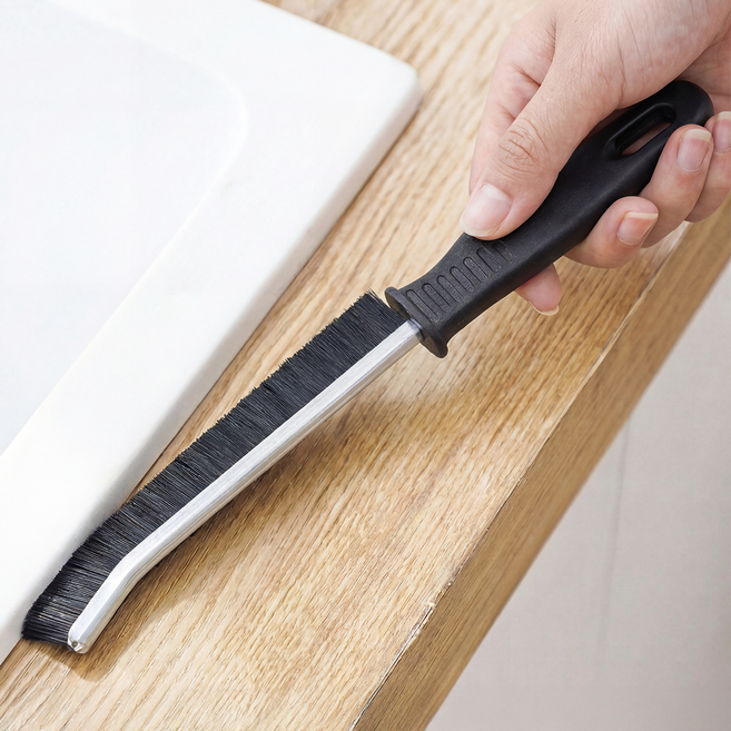 코지티 1+1 미니 틈새 줄눈 청소솔 청소브러쉬, 2개, 블랙