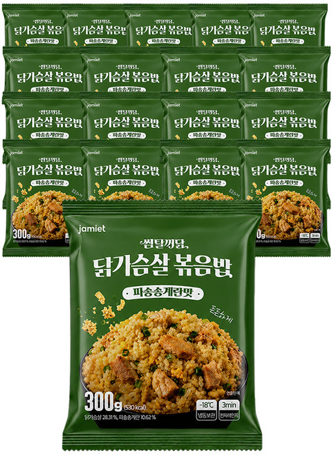 재미어트 썸탈꺼닭 닭가슴살 볶음밥 파송송계란맛 (냉동), 18개, 300g