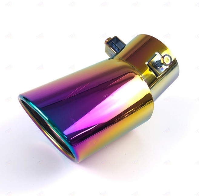 머플러팁 배기 팁 마후라 자동차 튜닝 1구(컬러밴딩), 1개