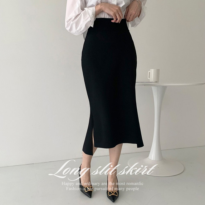 [순이] S.여성 뱃살커버 머메이드 밴딩 스커트