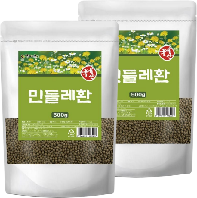 건강부록 국산 민들레환 HACCP 식약처인증, 2개, 500g