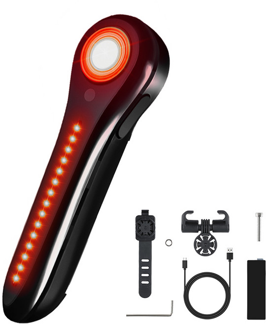 시그니처베이지 C타입 스마트 자전거 후미등 YPZ446, 1개, 레드