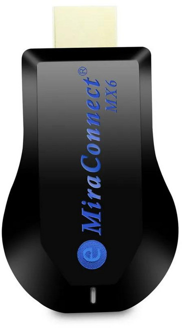 MiraConnect全自動HDMI無線影音傳輸器-六代MX6無線投影, 1套, 黑