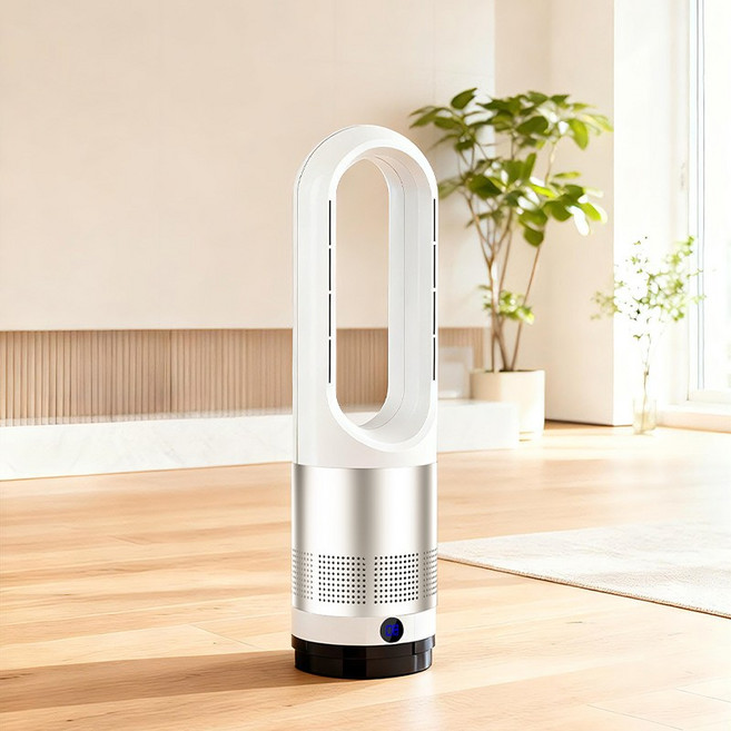 LANGDOO 가정용 온풍기 무염 PTC 전기히터 히터 10단계 풍속 3단 스마트 온도조절 80도 자동회전 전기온풍기 1등급 절전형 전기난로, AM-018JR