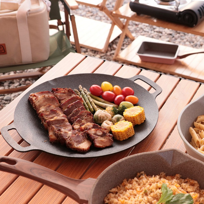 캡스톤 그리들팬 구이팬 캠핑버너 그리들 전골팬 36cm 전용가방, 1개