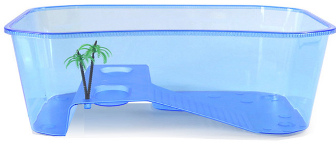 노모펫 NOMOYPET 개방식 거북이 어항(대) 블루 NX-11, 1개