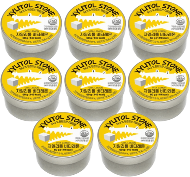 구강유산균함유 자일리톨스톤 비타레몬, 8개, 60g