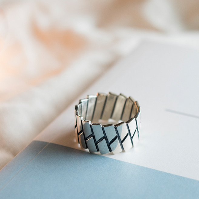 925실버 엔틱 볼드 아머반지