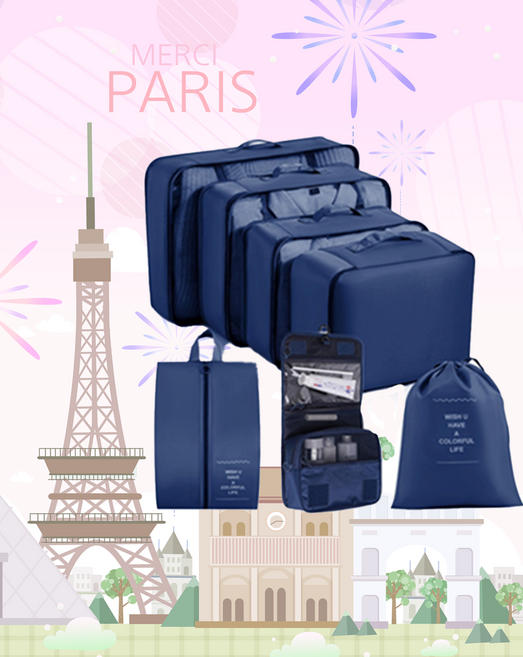 서정상점 걸이형 세면파우치까지 여행용파우치 8종 풀세트