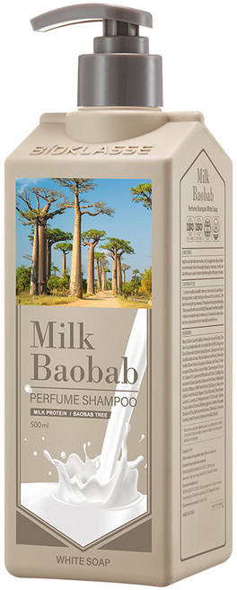 밀크바오밥 퍼퓸샴푸 화이트솝, 500ml, 1개