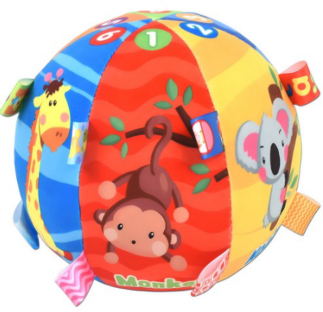 오즈토이 딸랑이 방울 헝겊공 촉감공, ANIMAL, 1개