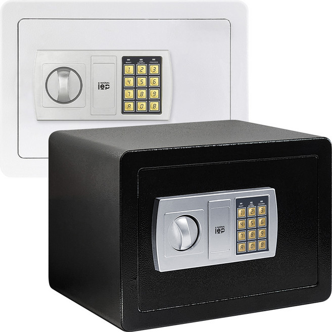 아이이피 중형 내부선반 1단 가정용 사무용 디지털 금고 R25, 블랙