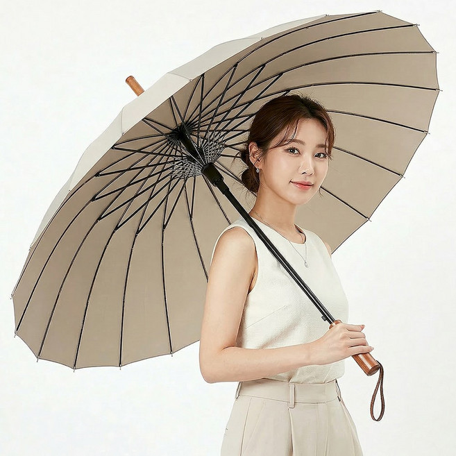 장우산 24살대 대형 자외선차단 장우산 프리미엄 자동 골프우산 여행 등산