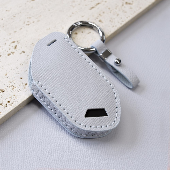 트니르 기아 호환 차 키케이스 더뉴 쏘렌토 스포티지 카니발 더뉴 K5 EV6 EV3 K8 신형 7버튼 9버튼 천연 소가죽 + 키링 키홀더 선물박스, 기아R타입(9버튼), 스카이블루