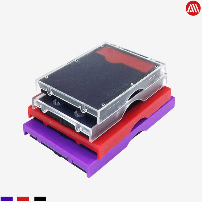 (S8) 샤이니 자동스탬프 전용 리필 패드, S828, 청보라+적색/2도패드